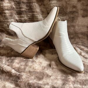 Snakeskin ankle boots